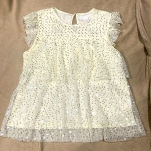 Sparkly cream top